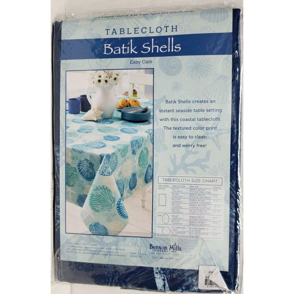 Printed Linen Tablecloth 60